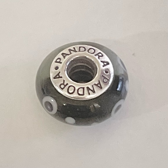 Pandora Black Bubbles Murano Charm - Picture 4 of 6
